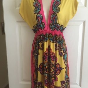 Ladies large pretty colorful dress